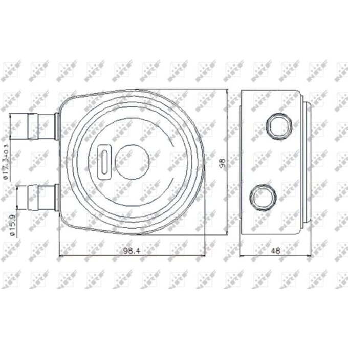 Olie radiator, motorolie NRF 31247