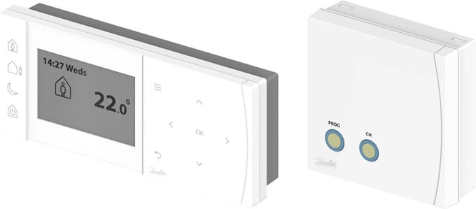 Danfoss klokthermostaat TPOne-RF + ontvanger, draadloos, aan-uit