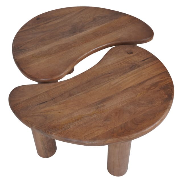 Salontafel Lina - Mangohout - Set van 2 - Organisch - Japandi
