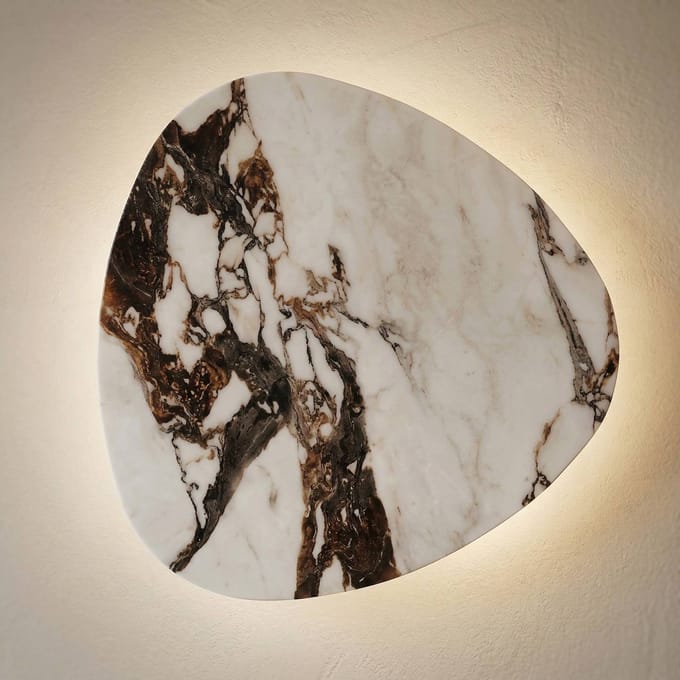 Viokef Rock LED wandlamp, kunststeen, wit