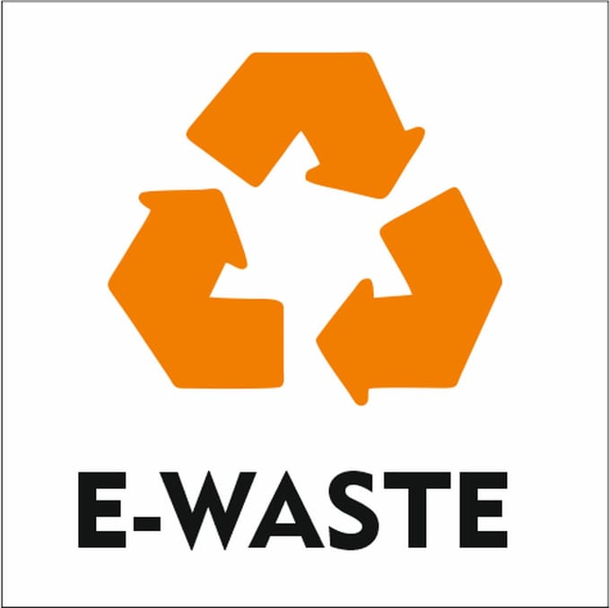CombiCraft Bordje Afval Recycle E-waste - 10x10 cm
