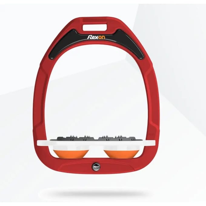 Plat Ultra Grip Rijbeugels Rood/Wit/Oranje Flex-On Green Composite