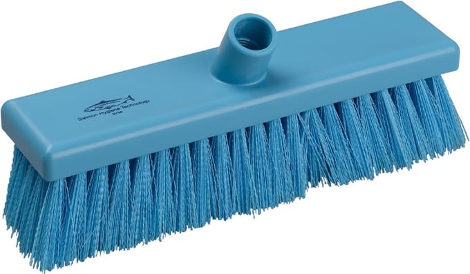 Platte bezem Hillbrush B758 - 30 cm - Blauw