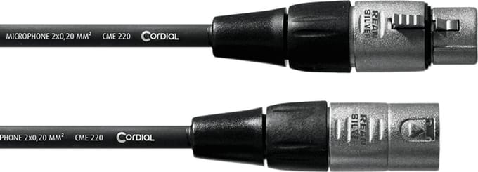Cordial CFM FM Essentials Microfoonkabel – XLR mannelijk/vrouwelijk - Zwart