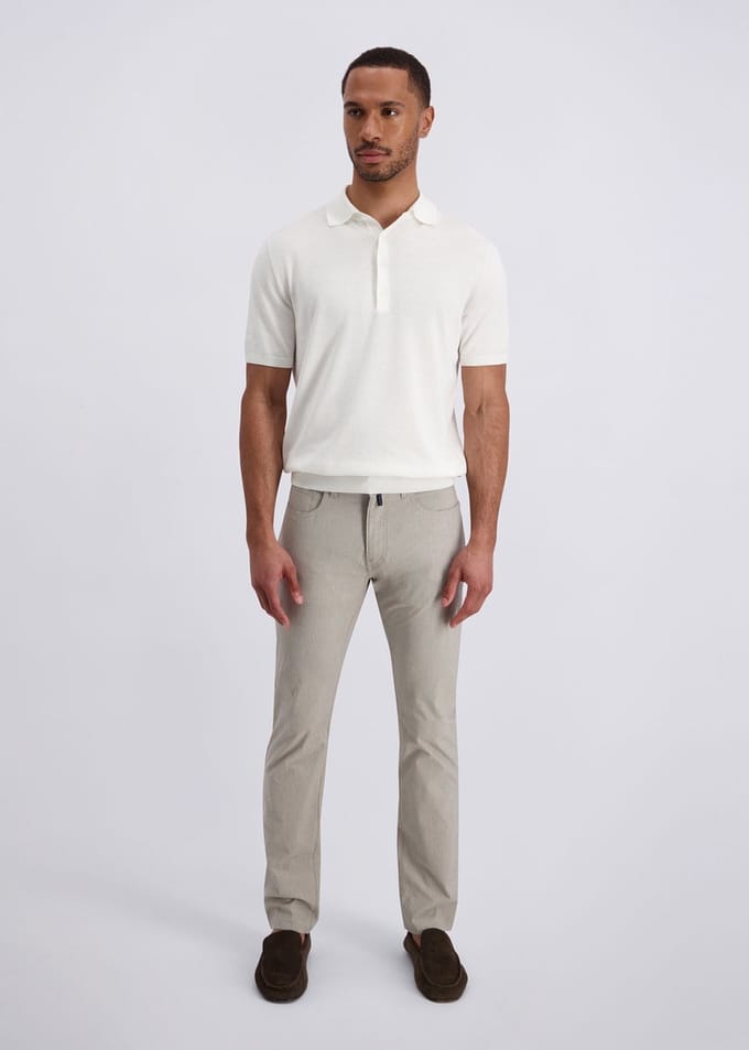 pierre cardin 5-pocket broek Lyon in Regular Fit