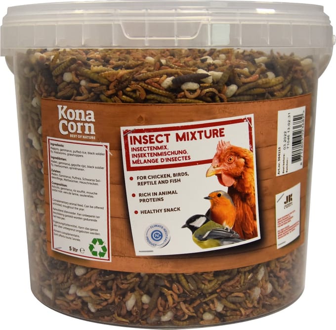 Konacorn insectenmix - Emmer 5L - Kippen en tuinvogelvoer