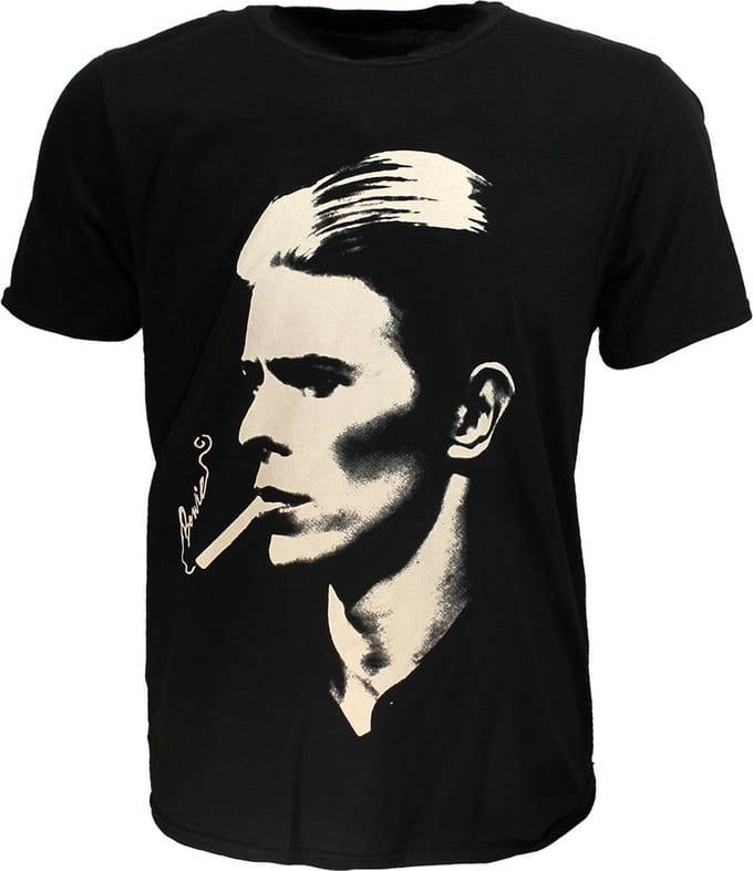David Bowie Smoke Portrait T-Shirt - Officiële Merchandise - M