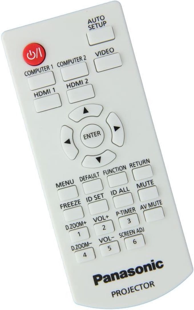 Afstandsbediening geschikt voor de PANASONIC PT-VX410Z beamer, vervangt N2QAYA000070