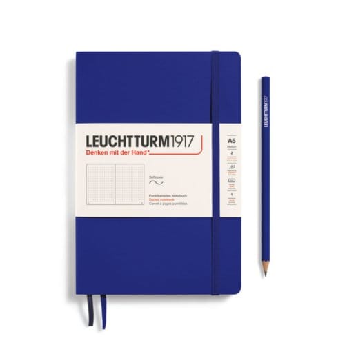 Leuchtturm1917 notitieboek, softcover, medium a5, dotted, ink blauw