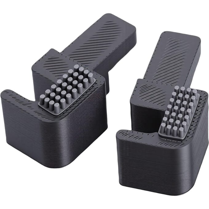 2 stuks Nozzle Wiper Geschikt voor Bambu Lab P2S 3D-printer Aluminiumlegering Basis 4 stuks Siliconen Borstels Hittebestendig black