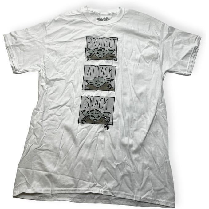 Koszulka T-shirt męski okrągły dekolt SPENCER'S star wars L white