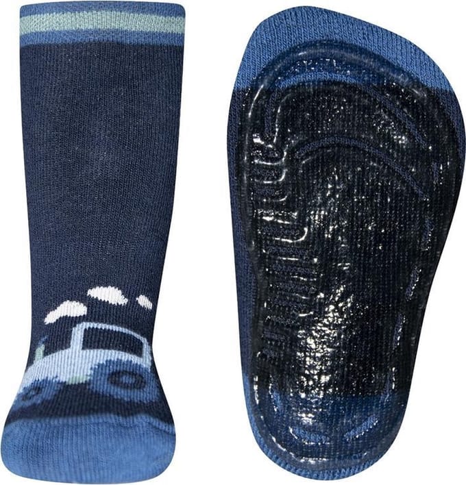 Antislipsok donkerblauw met tractor-18/19