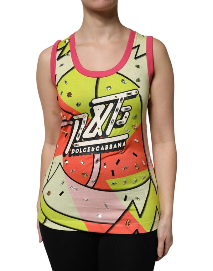 Versierde Graphic Tanktop