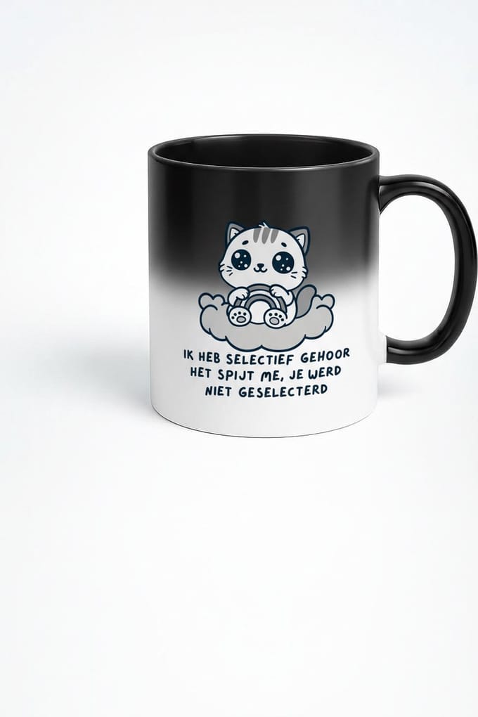 Grappige Magic Mug - Selectief Gehoor - Gepersonaliseerde Koffiemok Cadeau