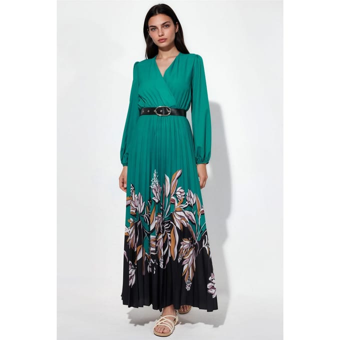 Bloemen Midi-jurk met Ceintuur
