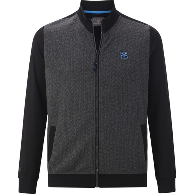 Jan Vanderstorm herren Sweatvest - 56/58 - grijs - Plus Size