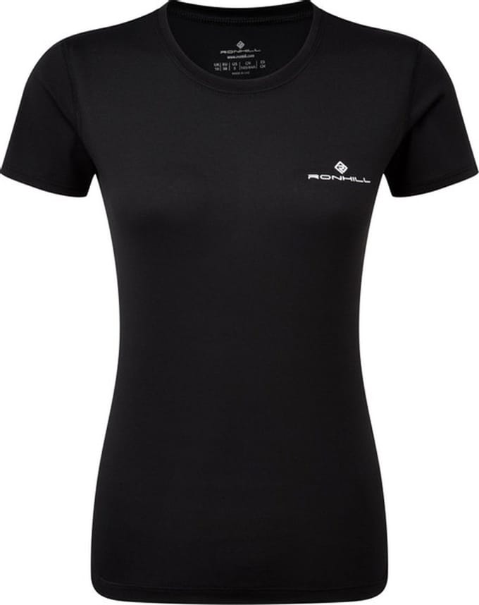 Ronhill Core SS Tee Dames - sportshirts - zwart/wit - Vrouwen - M