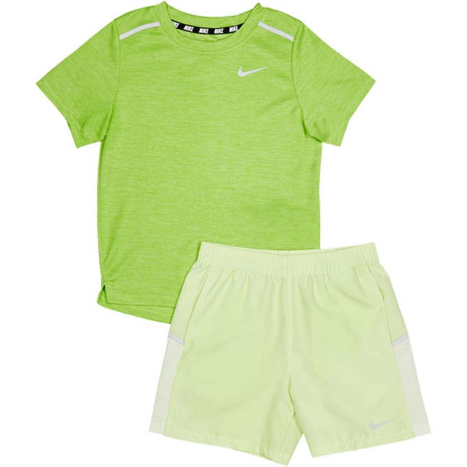 Nike Miler Trainingspakken Peuter - Geel - Maat 116 - 122 CM - Poly Woven