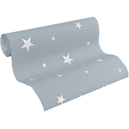 AS CRÉATION Vliesbehang 10,05 m x 53 cm (Blauw met wit, 10,05 x 0,53 m)