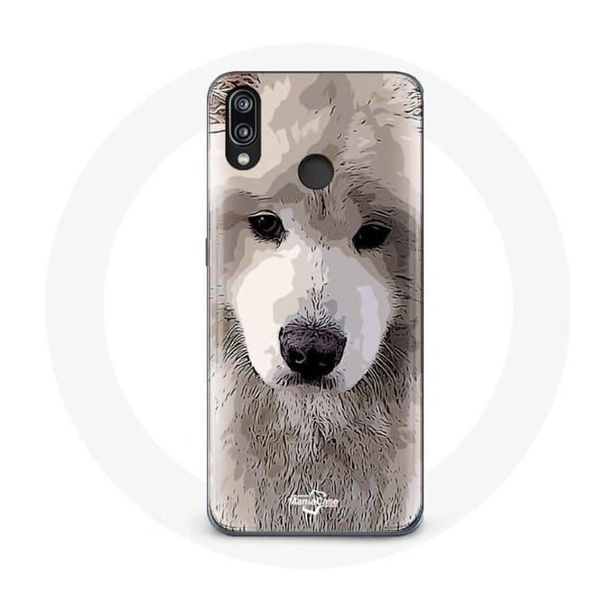 Coque - Huawei - P20 Lite - Souple - Gris - Samoyède gris