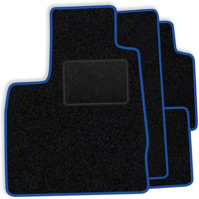 Set velours vloermatten geschikt voor Ford Transit Custom 2012-2023 - blauwe afwerking