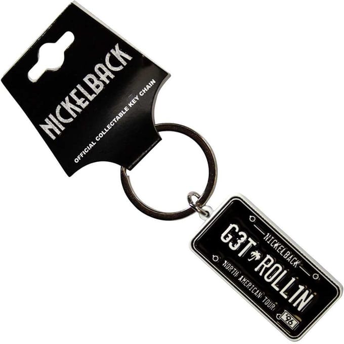 Nickelback Kentekenplaat Sleutelhanger One Size zwart/wit