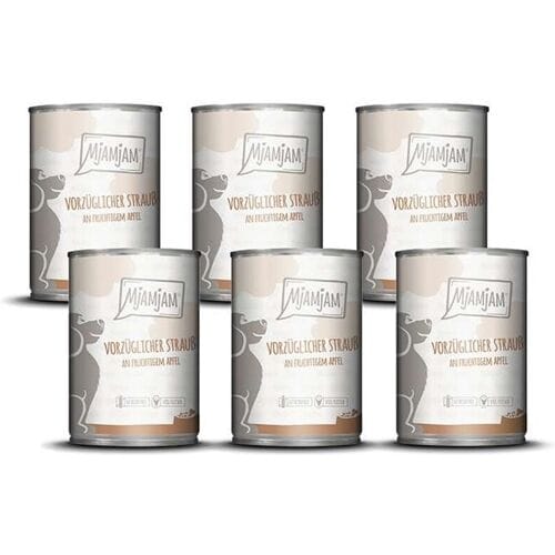 MjAMjAM - Exquise Struisvogel met Fruitige Appel 400 g x 6