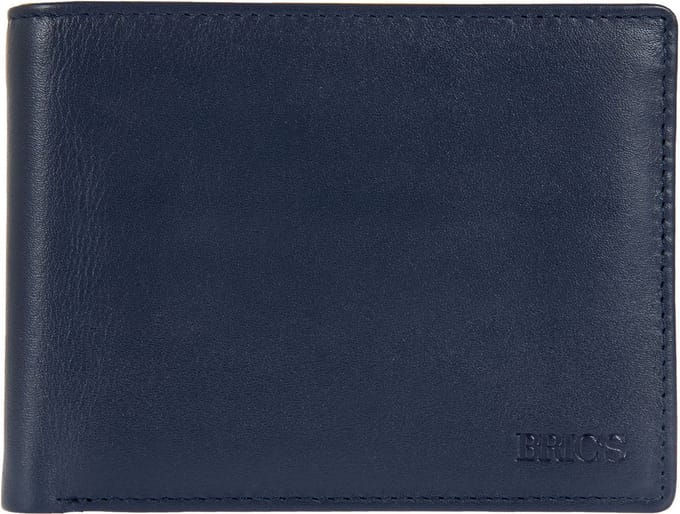BRIC'S Leren Portemonnee Bernina Wallet Ocean Blue Donkerblauw