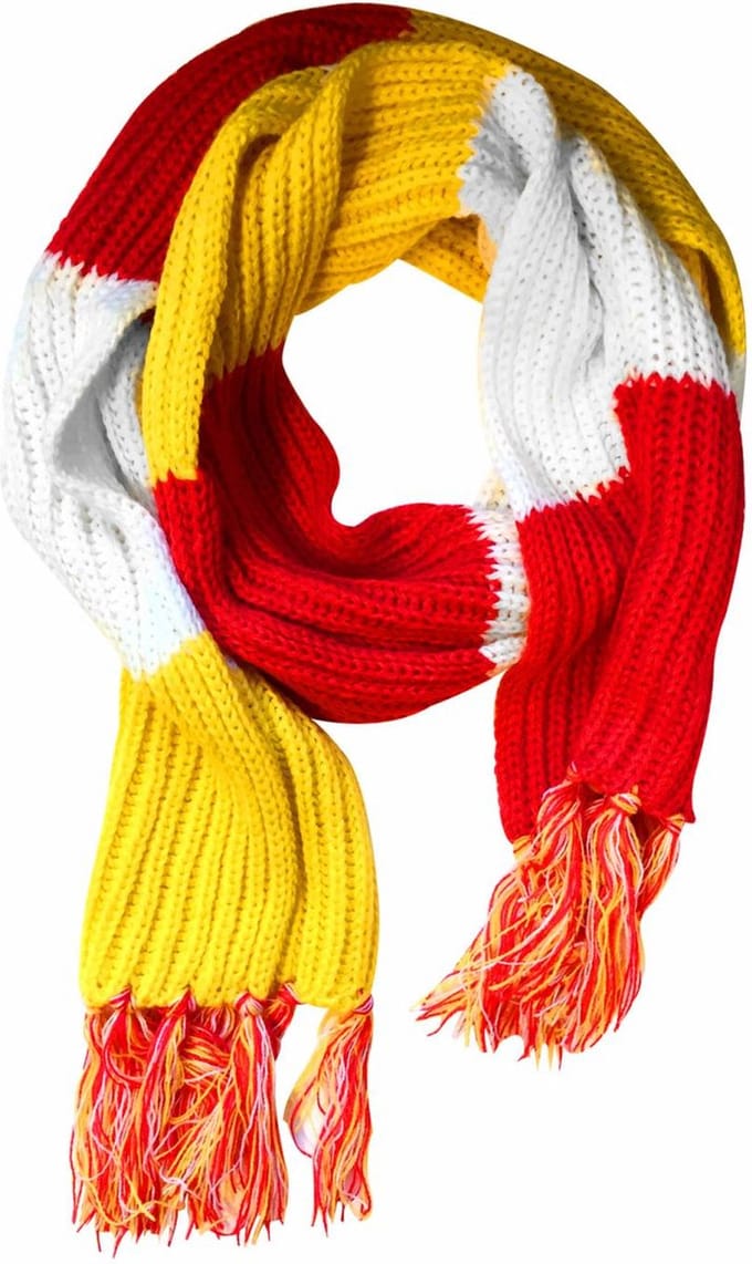 Oeteldonk Sjaal - Carnaval Den Bosch - Rood/Wit/Geel - One Size