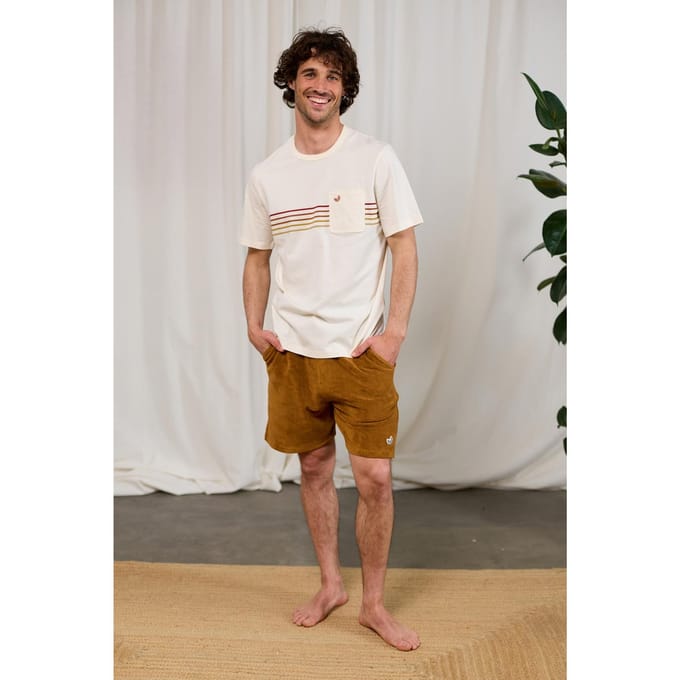 TWOTHIRDS Garryvoe T-shirt Ecru Taglia: S | Magliette basic Outlet | Uomo | Marrone