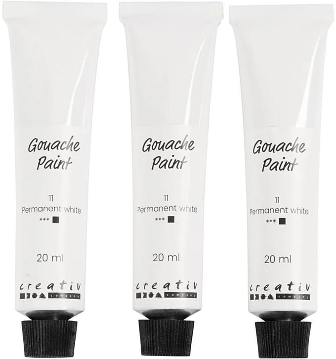 CC Gouacheverf 3x20 ml Wit