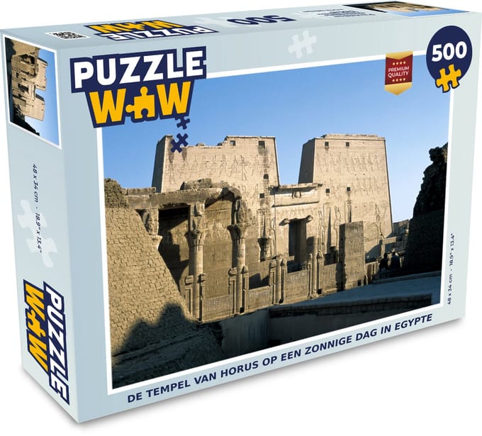 Puzzel De tempel van Horus op een zonnige dag in Egypte - Legpuzzel - Puzzel 500 stukjes