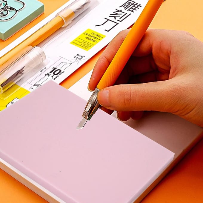 Jelly Rubberen Stempel Dun Uitsnijblok voor Doe-het-zelf Handgemaakte Rubberen StempelsRoze roze