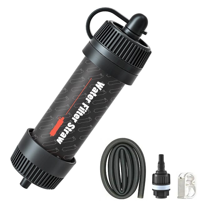 Waterfilterstro Outdoor draagbare waterzuiveraar Overlevingsuitrusting voor kamperen Wandelen Backpacken