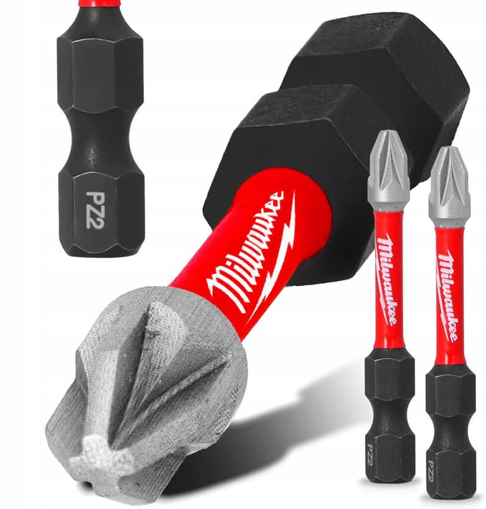 Milwaukee PZ2 Impact Bits 50mm Magnetisch 2 Stuks