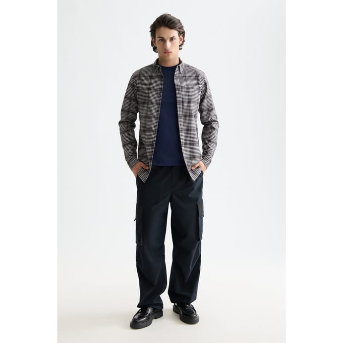 Scotch & Soda Shadow-check Double-faced Shirt Black Shadow Check Größe: XXL | Casual hemden Outlet | Herren | Schwarz