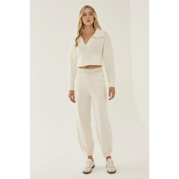 Hoge Taille Gebreide Joggingbroek