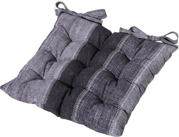 Madison Zitkussen Denim Stripe 46x46 cm grijs TOSCF364