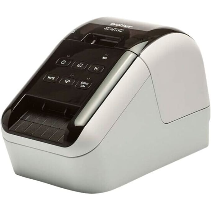 Labelprinter Brother QL-810Wc, 110 labels/min, USB/iOS/Android/WLAN, geïntegreerde snijeenheid, B 125 x D 234 x H 145 mm