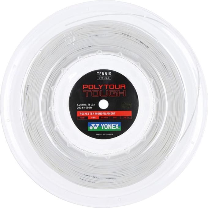 Yonex Tennissnaar Polytour Tough 1.25 Op Rol 200m Wit