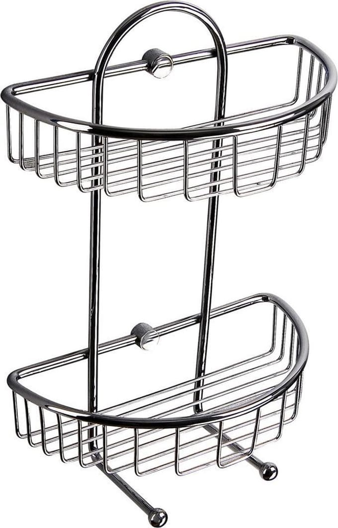WillieJan Bad Doucherekje KD-5121 – 2 niveaus’s – Wandbevestiging – Hoogwaardig Messing – Verchroomd