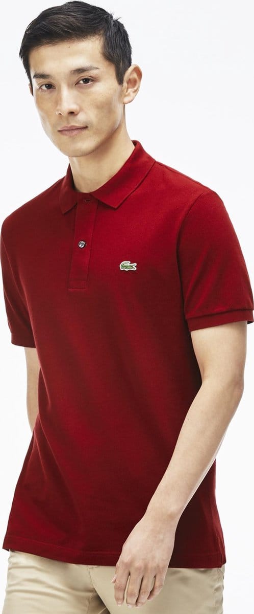 Lacoste Poloshirt Pique Bordeaux - Maat 4XL - Heren