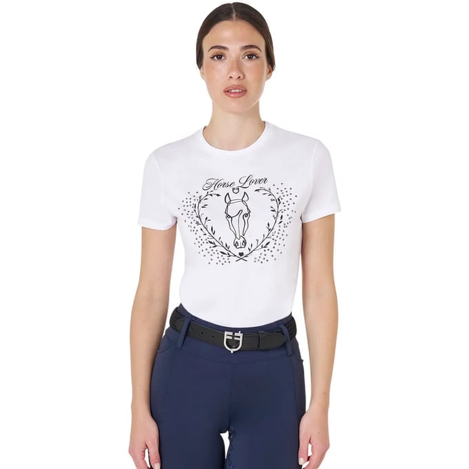 Katoenen dames-T-shirt Equestro Wild Heart