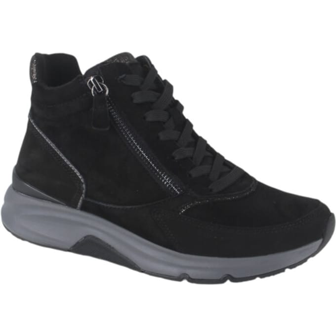 Gabor Gabor Rollingsoft Veterboots zwart Suede