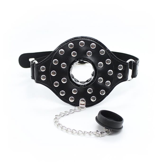 Smart Moves - Gag met Wastafelstop - PU Leer - Versierd met Studs