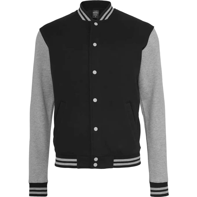 Urban Classics 2-Tone College Heren Collegejas - zwart/grijs - M