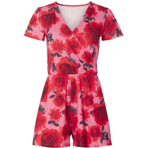 ESMARA Dames jumpsuit (Patroon roze/rood, M (40/42))