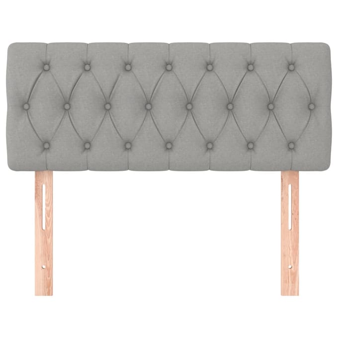 vidaXL - Hoofdbord - 100x7x78/88 - cm - stof - lichtgrijs