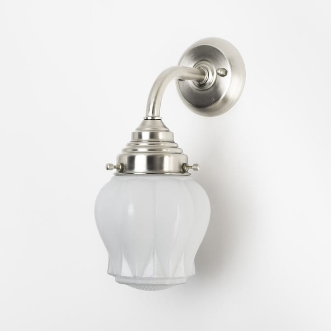 Wandlamp Eden Curve Matnikkel - Art Deco Trade