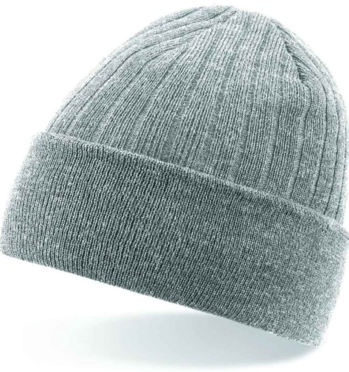Thermo beanie - Thinsulate muts - Wintermuts - Warm - Hoofdbedekking - Winterkleding - Grijs - Jonyx